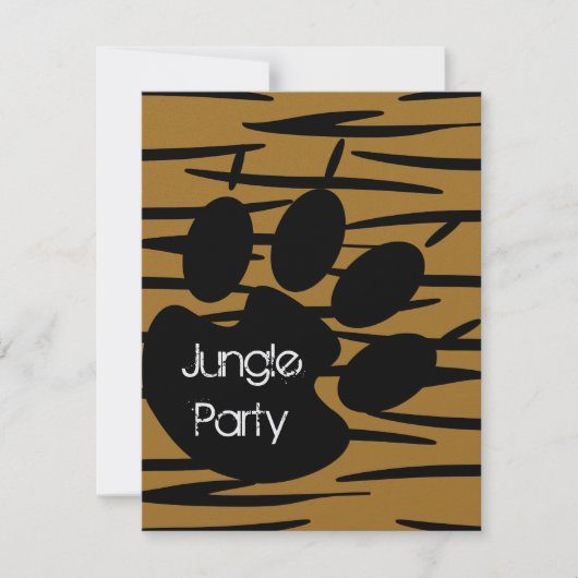 Invitations d'impression de tigre (Devant)