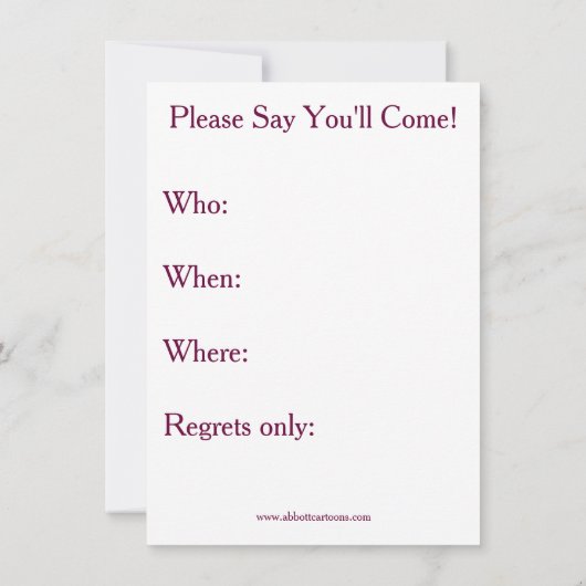 Invitations Dîner Dîner (Dos)