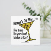 INVITATIONS Dîner on Me, Olives ? Moyen ou rare (Debout devant)