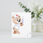 Invitations d'infirmières de l'ours en peluche (Debout devant)