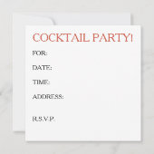 INVITATIONS Dinner's On ME, Olijven? Gemiddeld of Kaart (Achterkant)