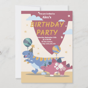 Invitations Dino Party : Amusant, Script Facile