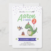 Invitations Dinosaur, invitations d'anniversaire g (Devant)