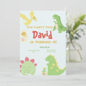 Invitations Dinosour anniversaire (Debout devant)