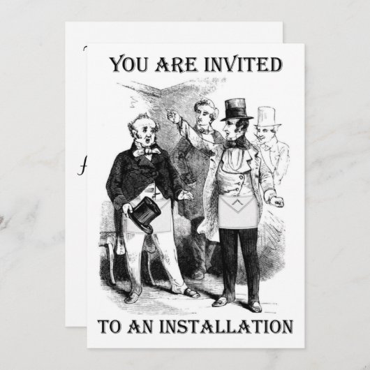 Invitations d'installation (Devant / Derrière)