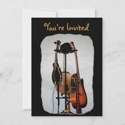 Invitations d'instruments de musique de guitare (Devant)