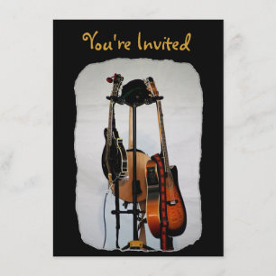 Invitations d'instruments de musique de guitare