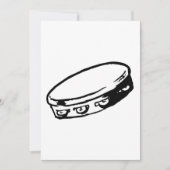 Invitations d'instruments de musique tambourin (Devant)