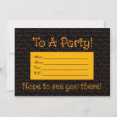 Invitations d'Invitations du parti Halloween (Dos)