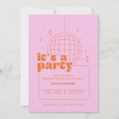 Invitations Disco Party simples (Devant)