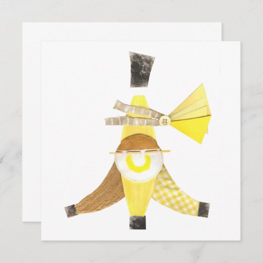 Invitations divisées en bananes (Devant / Derrière)