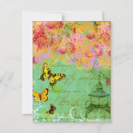 Invitations d'objets d'art de collection Papillon (Devant)