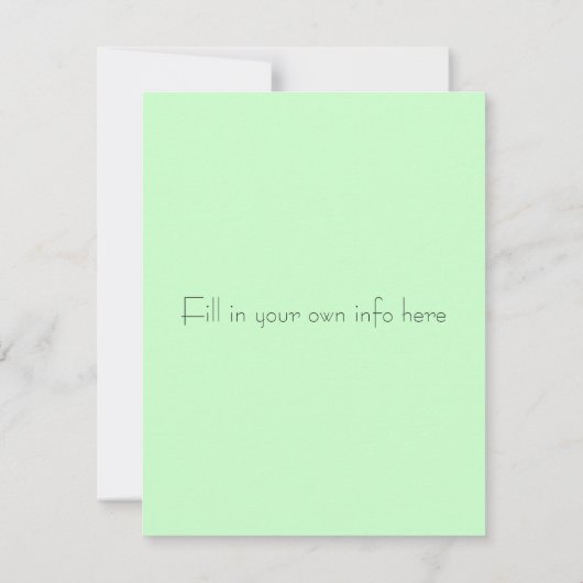 Invitations d'objets d'art de collection Papillon  (Dos)