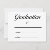 Invitations d'obtention du diplôme (Dos)