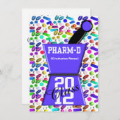 Invitations d'obtention du diplôme de Pharm-D (Devant / Derrière)