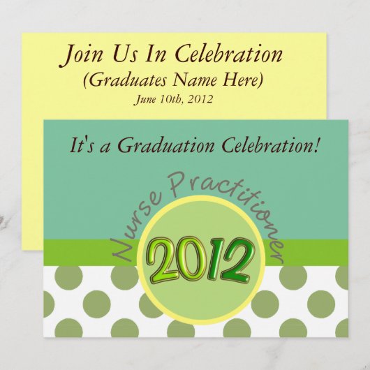 Invitations d'obtention du diplôme de praticienne (Devant / Derrière)