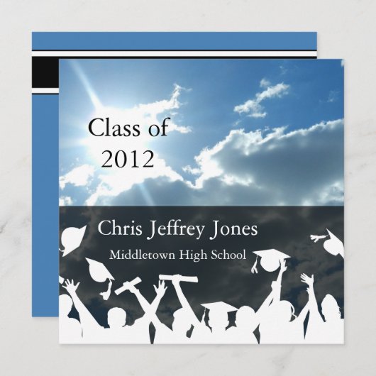 Invitations d'obtention du diplôme d'école (Devant / Derrière)