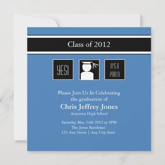 Invitations d'obtention du diplôme d'école (Dos)