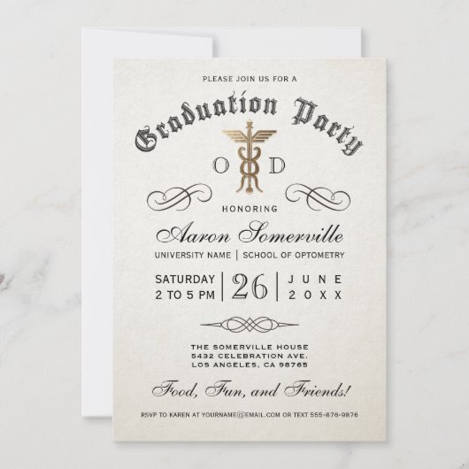 Invitations d'obtention du diplôme d'école (Devant)