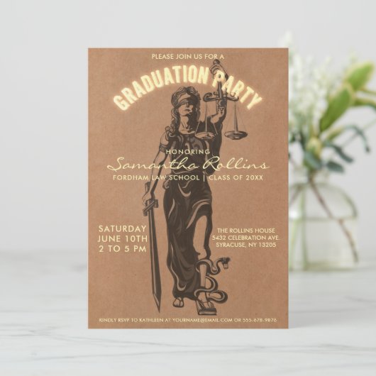 Invitations d'obtention du diplôme d'école de (Debout devant)