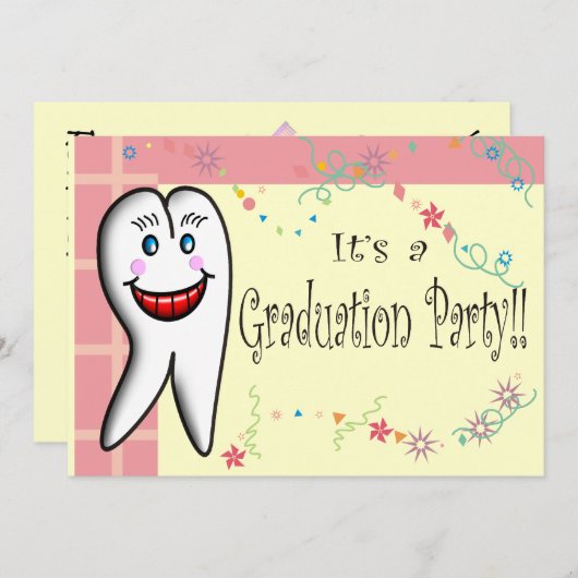 Invitations d'obtention du diplôme d'hygiéniste (Devant / Derrière)