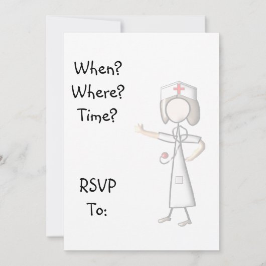 Invitations d'obtention du diplôme d'infirmière (Dos)