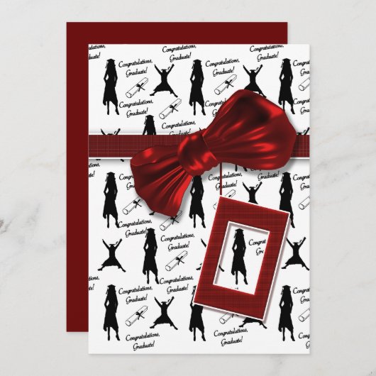 Invitations d'obtention du diplôme - la partie (Devant / Derrière)