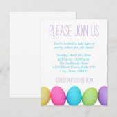 Invitations d'oeufs de Pâques (Devant / Derrière)