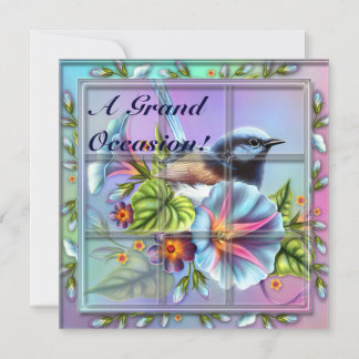 Invitations d'oiseaux dans la fenêtre