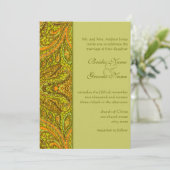 Invitations d'Olive Paisley Mariage damassé (Debout devant)