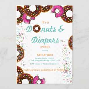 Invitations Donut & Diapers