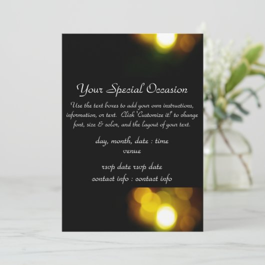 Invitations d'or Christmas Lights (Debout devant)