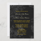 Invitations d'or de mariage de monogramme de (Dos)