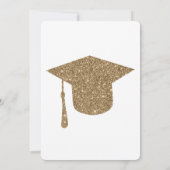 Invitations d'or simple à la fête de graduation (Dos)