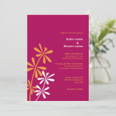 Invitations d'orange et de mariage de Fuschia (Debout devant)