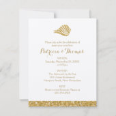 Invitations dorées | Coquille maritime (Devant)