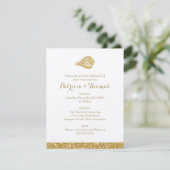 Invitations dorées | Coquille maritime (Debout devant)