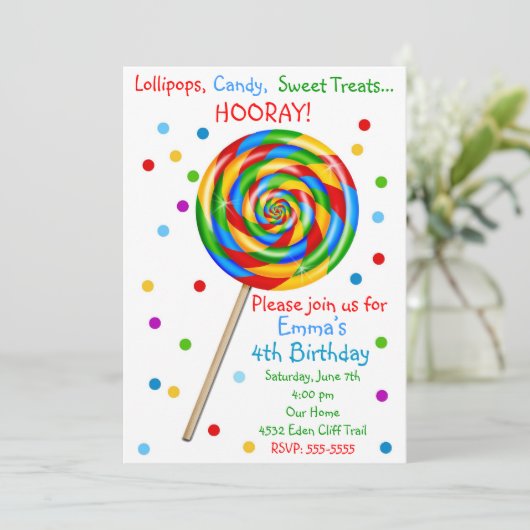 Invitations douces d'anniversaire de lucette de (Debout devant)