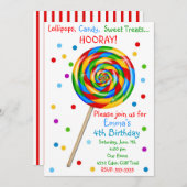 Invitations douces d'anniversaire de lucette de (Devant / Derrière)