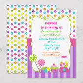 Invitations douces d'anniversaire de magasin de (Devant / Derrière)