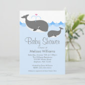 Invitations douces de baby shower de baleine (Debout devant)