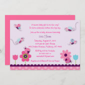 Invitations douces de baby shower d'insecte de (Devant / Derrière)