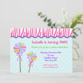 Invitations douces de fête d'anniversaire de (Debout devant)