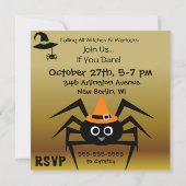 Invitations douces de partie de Halloween (Dos)