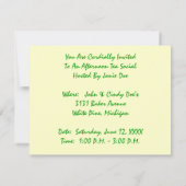 Invitations douces de thé de filles et de (Dos)