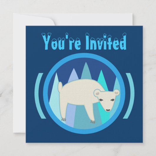 Invitations d'ours blanc (Devant)