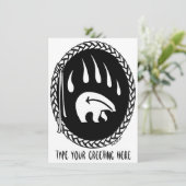 Invitations d'ours Carte d'ours tribal personnalis (Debout devant)