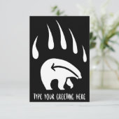 Invitations d'ours Carte d'ours tribal personnalis (Debout devant)