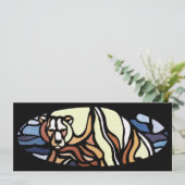 Invitations d'ours Carte d'ours tribal personnalis (Debout devant)