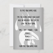 Invitations d'ours Carte d'ours tribal personnalis (Dos)